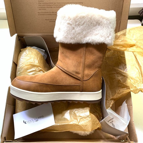 NWT UGG Tynlee Suede Faux Fur Tall Boots - Picture 6 of 7